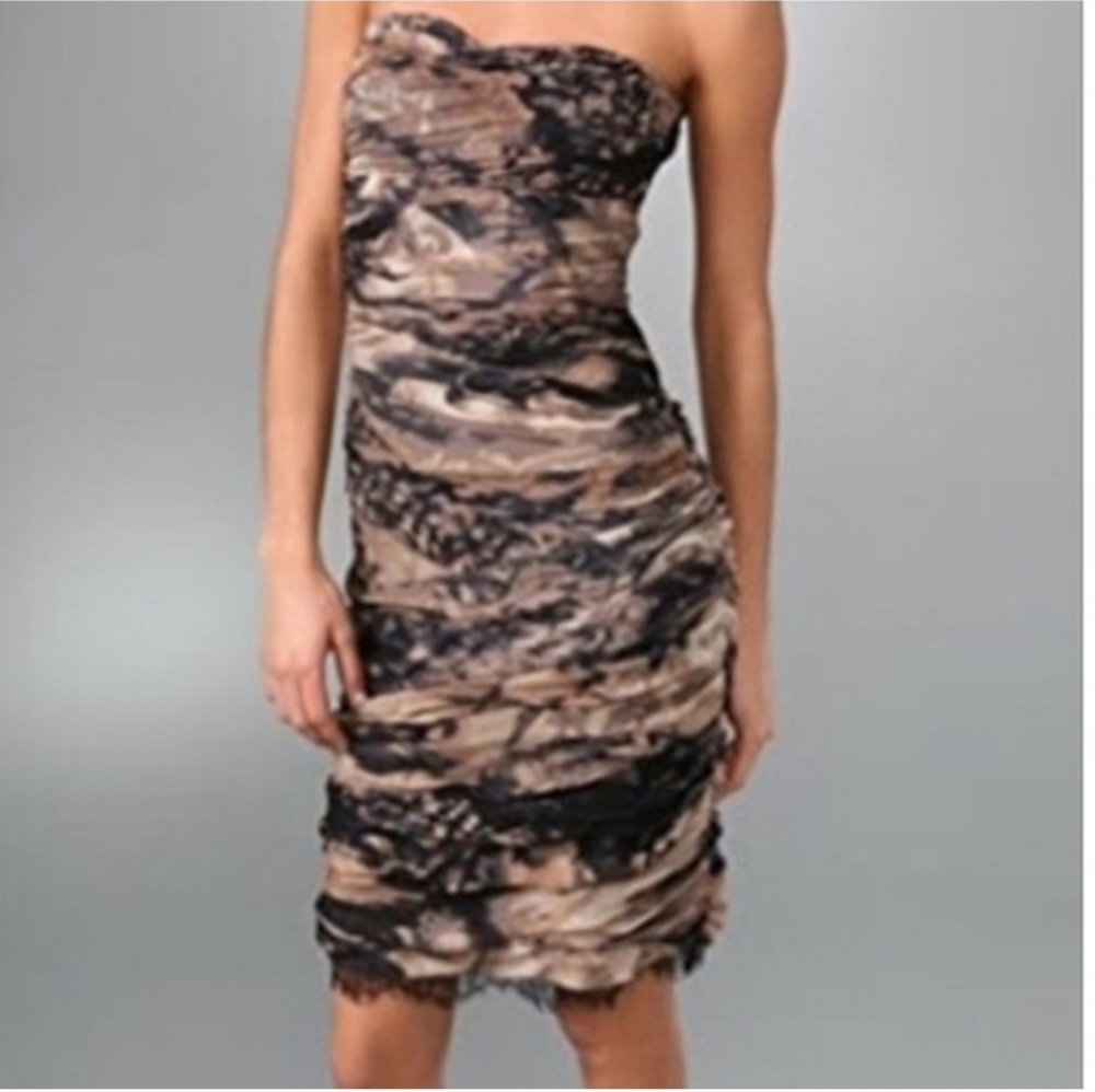 DVF Diane Von Furstenburg Silk Ruched Dress 10